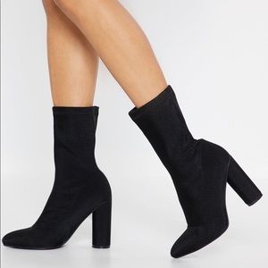 NWT Nasty Gal Sit Tight Sock Boots